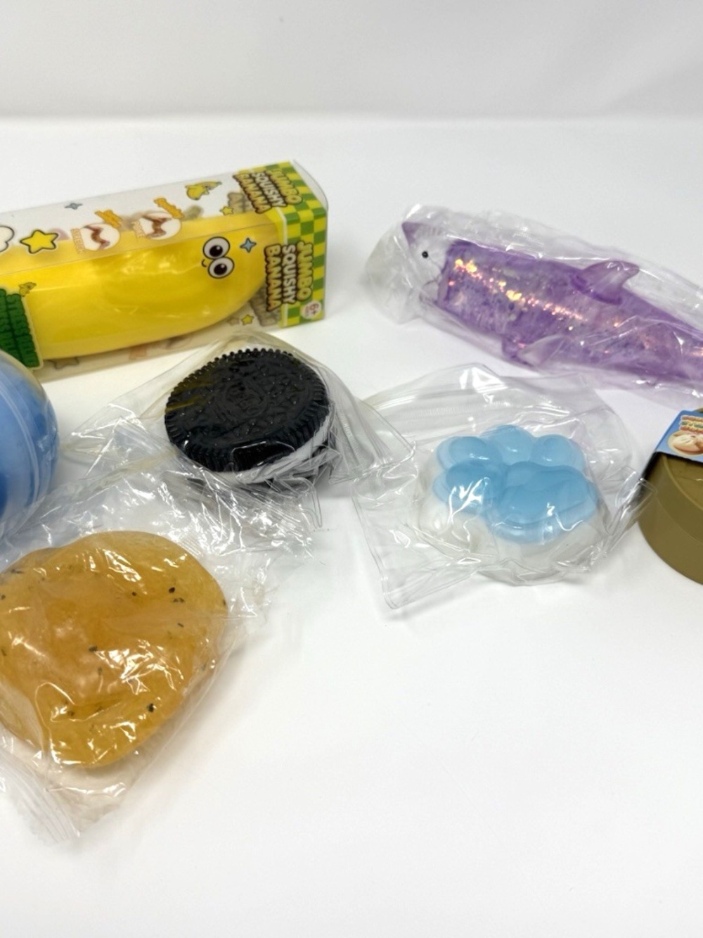 Lot of 7 NEW Squishys - Crunchy, Slushie, Sugar Slow Rise, Taba, Cream, Dumpling